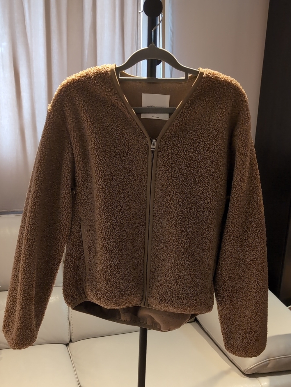 Wilfred Brown Teddy Sherpa Zip Jacket
